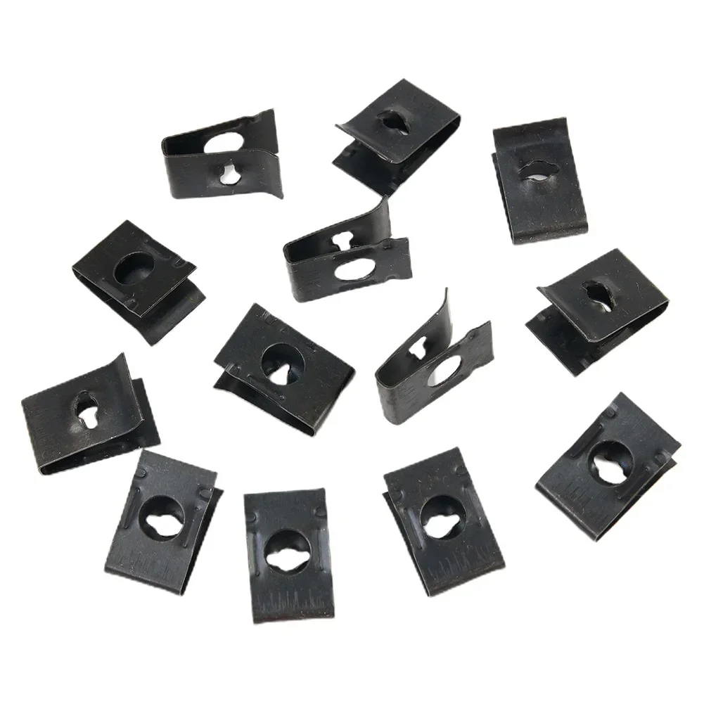 Hot Sale 20Pcs Metal U-Type Clips For Car Bumper Fender Trim Panel Fastener Leaf Board Fastener Grommet Clips Car Accessories