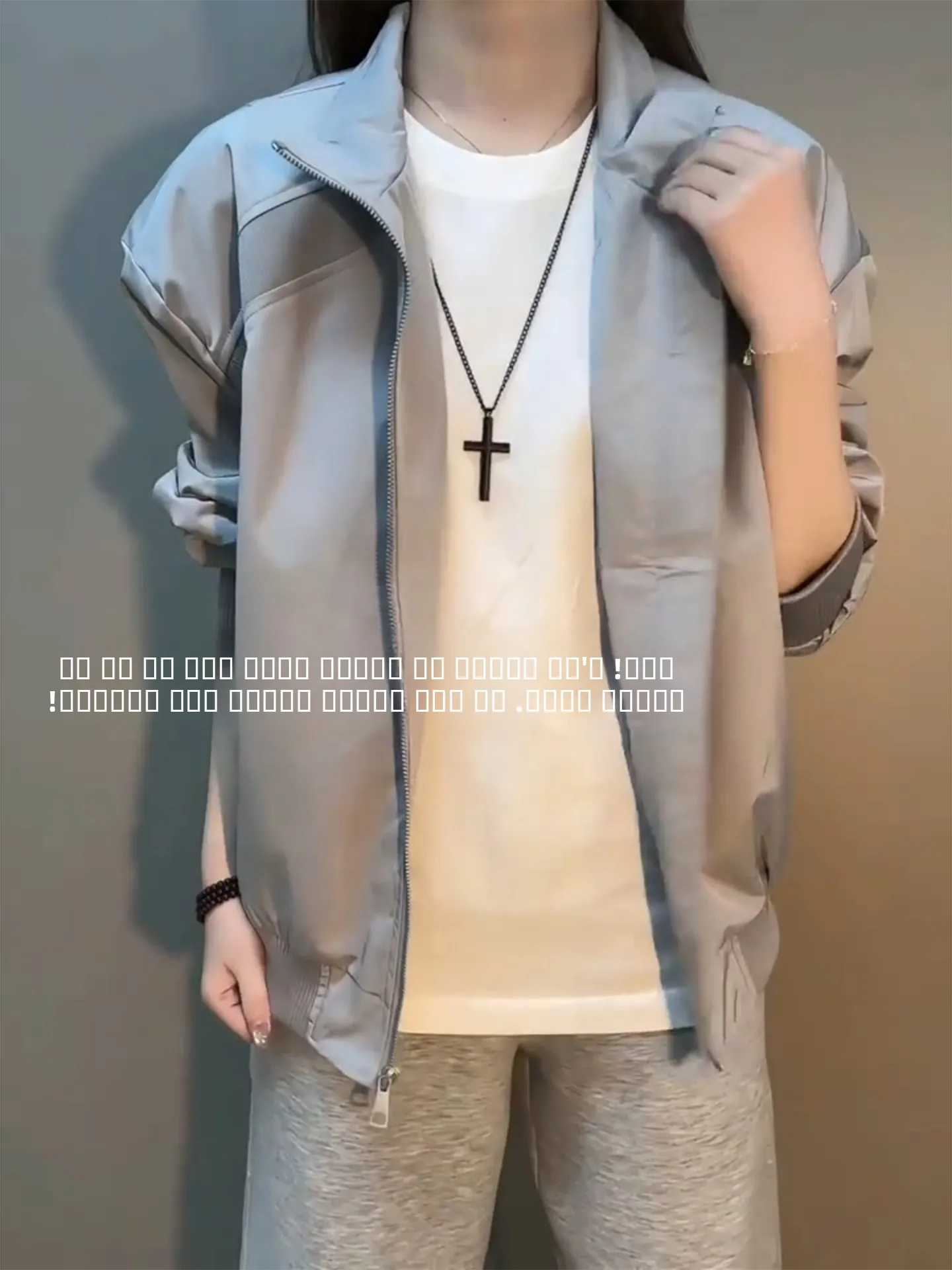 

Gray Deconstructed Jacket Men's Short Style Baseball Uniform Cool Stand Collar Outerwear Spring Autumn Cleanfit Trendy