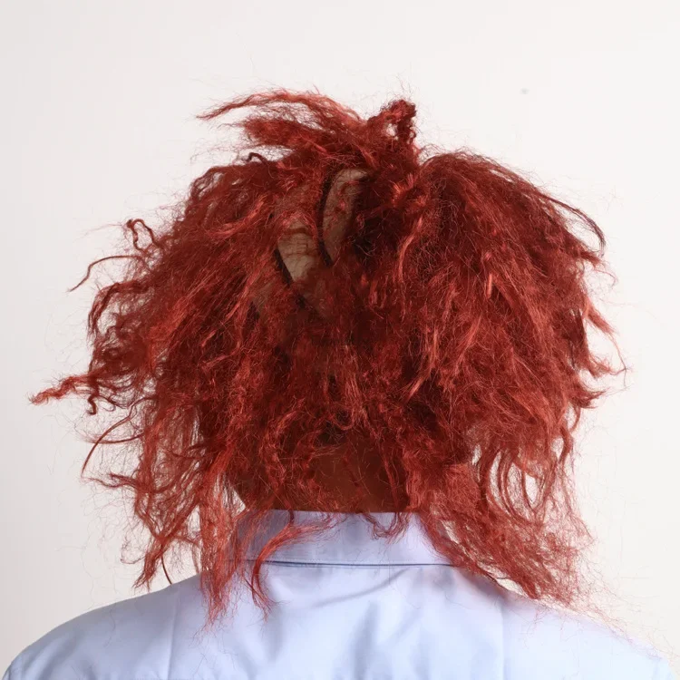 Movie Chucky Cosplay Mask Unisex Latex Long Hair Mask Actor's Headgear Halloween Party Horror Mask