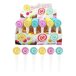 24pcs Lollipop Color Changing Lip Gloss Moisturizing Lip Gloss Girls Lip Oil Kawaii Lips Care in Bulk