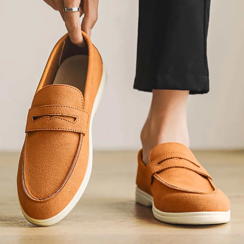 

Мужские лоферы 2025: Модные, легкие, удобные, нескользящие, из матовой замши, для повседневной носки на улице