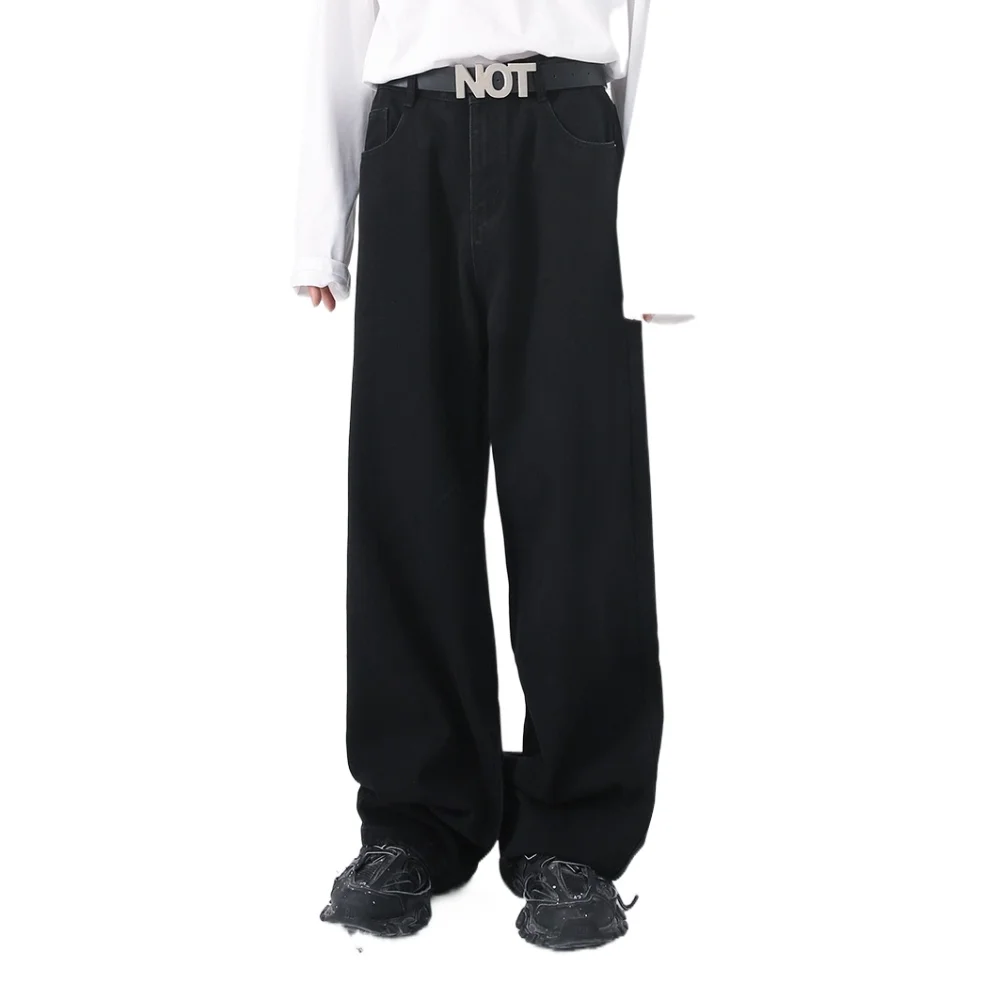 

Fashion Ins Y2K Jeans Men High Waist Loose Straight Denim Trousers Retro Classic Cowboy Pants Spring Autumn