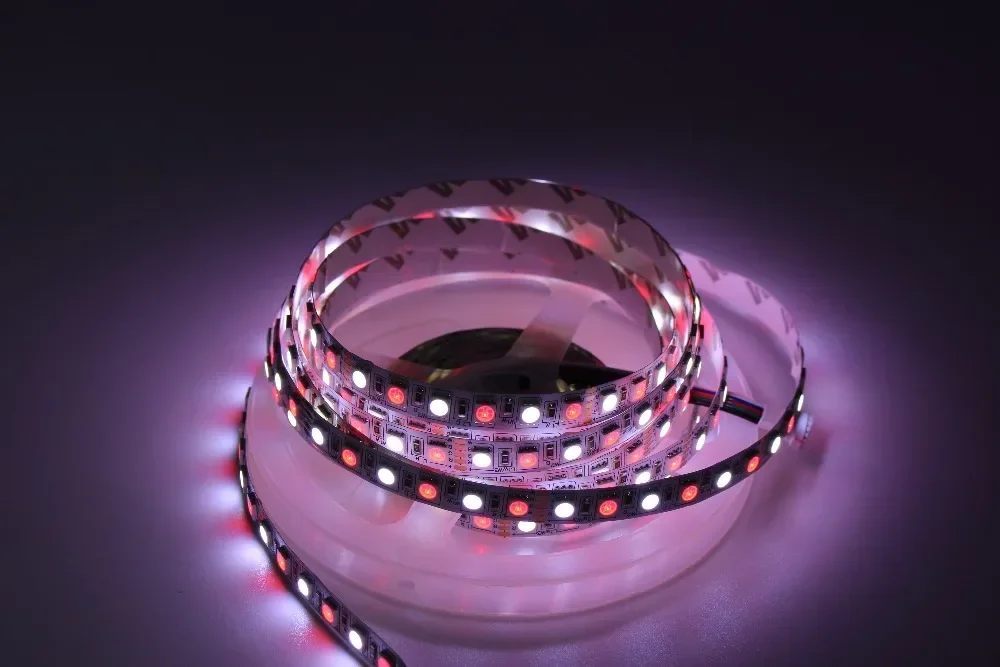 5050 RGBW rgbww 60 96LEDs/M DC12V 24V 10mm 12mm เทปไฟแถบไฟ LED IP65 IP20กันน้ำ5050 RGB สีขาวอบอุ่นของตกแต่งห้อง