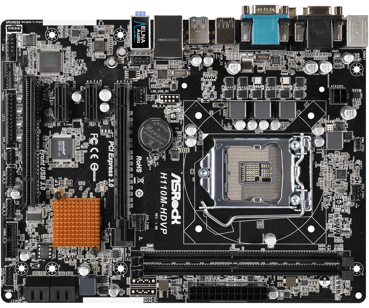 ASRock H110M-HDVP Motherboard Socket 1151 Inte H110  DDR4 32GB support i5-7400 6500 6300 7700 cpu  Micro ATX