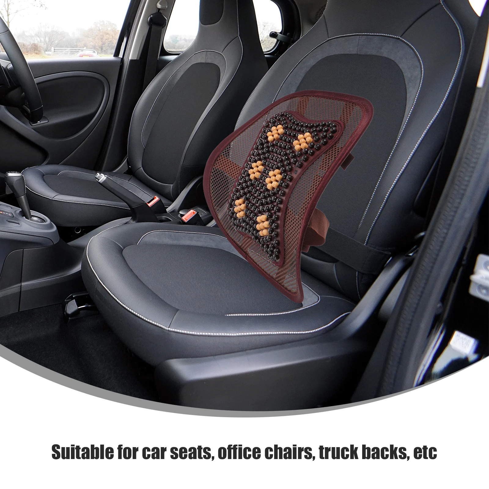 

Universal Car Seat Cushion Beads Cooling Air Conditioned Bottom Cover for Cars Automotive Adjustable Straps High Elasticity