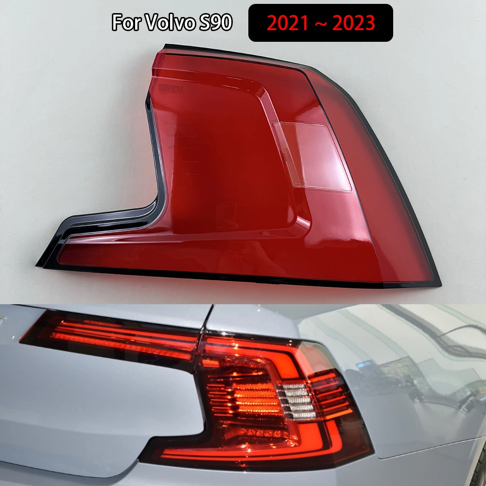 

For Volvo S90 2021 2022 2023 Rear Taillight Cover Transparent Shade Lampshade Taillamp Shell Lens Plexiglass