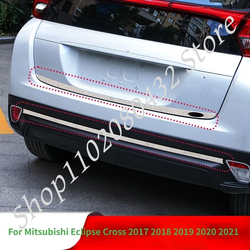 Car Accessories For Mitsubishi Eclipse Cross 2017 2018 2019 2020 2021 Rear Trunk Door Handle Cover Tail Gate Trim Bezel Molding