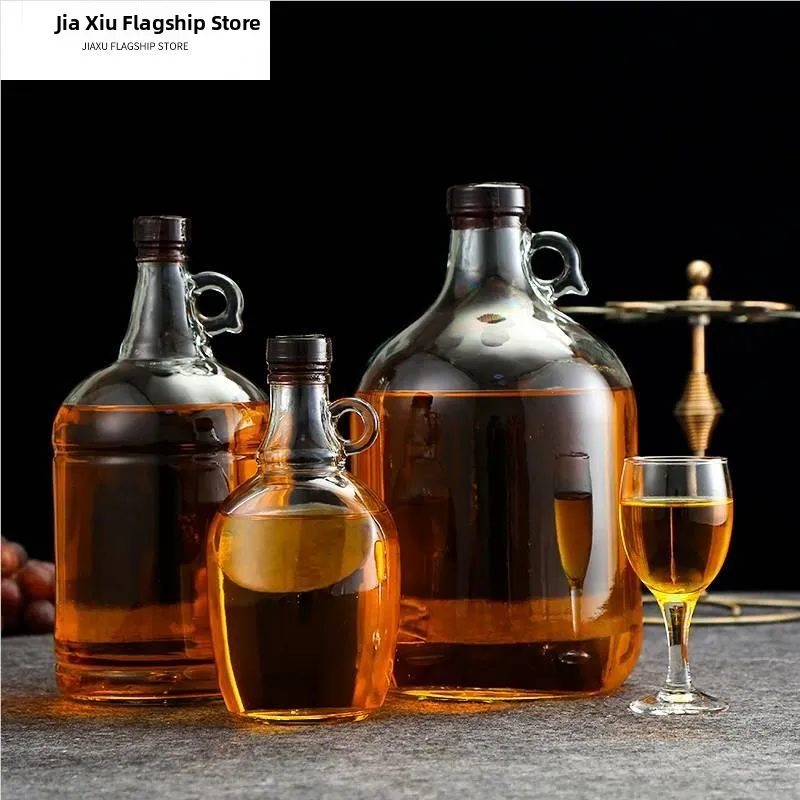 

Food Grade Glass Bottle Essential Oil Bottle Kitchen Storage Container Sealable Jar for Home Use Sesame Oil Tea Oil Empty Bottle