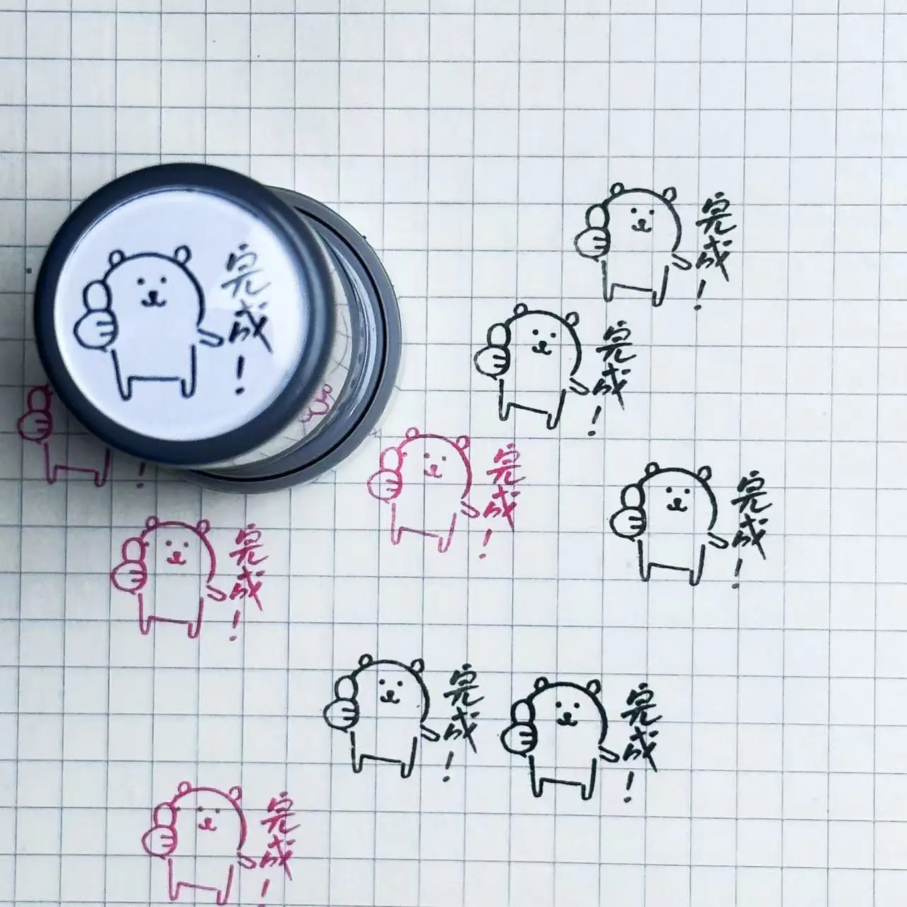 Chiikawa Joke Bear Reward Stamp Cute Bear Thumbs‑Up Pattern Student Encouragement Rubber Stamp Anime Collectible Gift For Fans - view 3