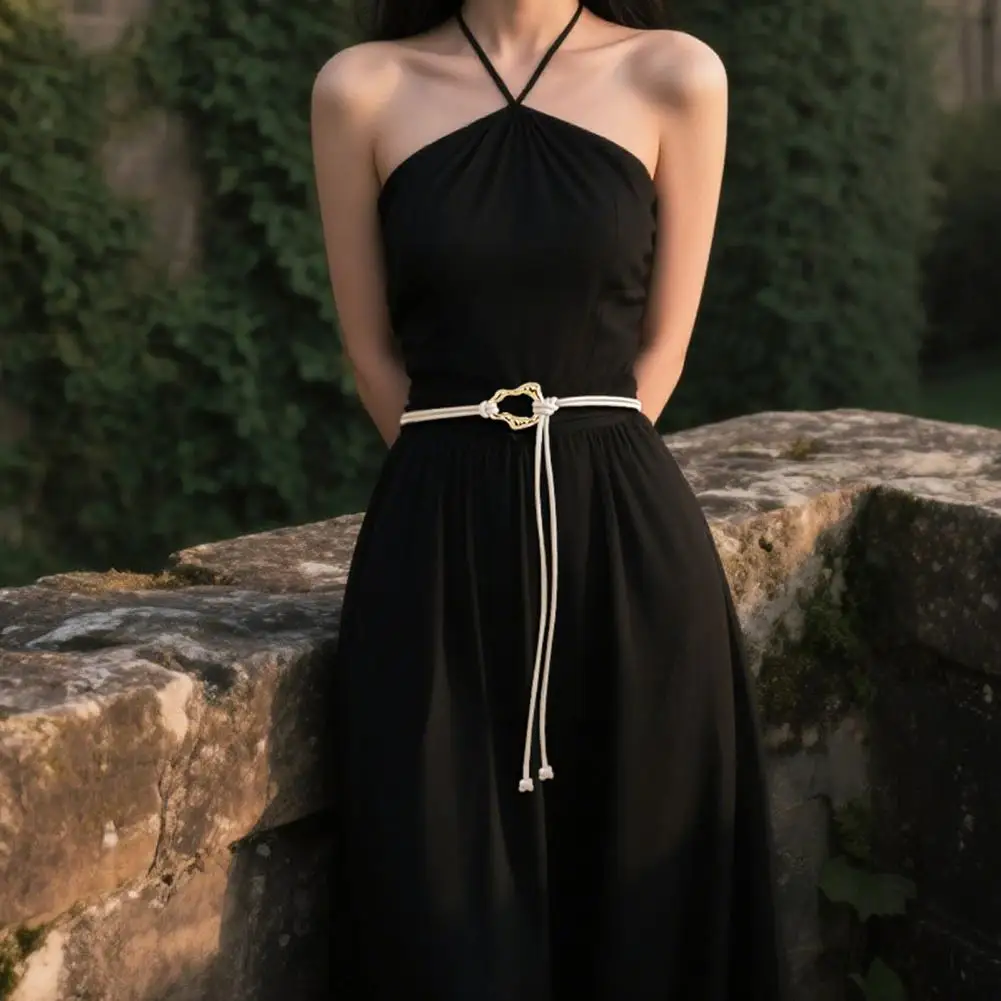 2025 женское летнее однотонное платье миди без рукавов с круглым вырезом, модное укороченное платье на молнии сзади, с вырезами и складками, вечернее платье, женская одежда