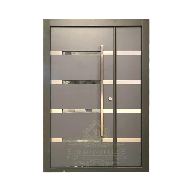 

Sell Well Residential Heat Insulation Swing Front Main Entry Wooden Steel Security Doors For House