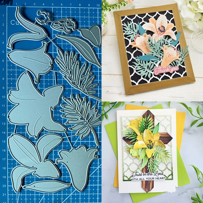 

Lucky Goddess Metal Cutting Dies Lily Flower Diy Scrapbooking Photo Album Decorative Embossing Paper Card Crafts