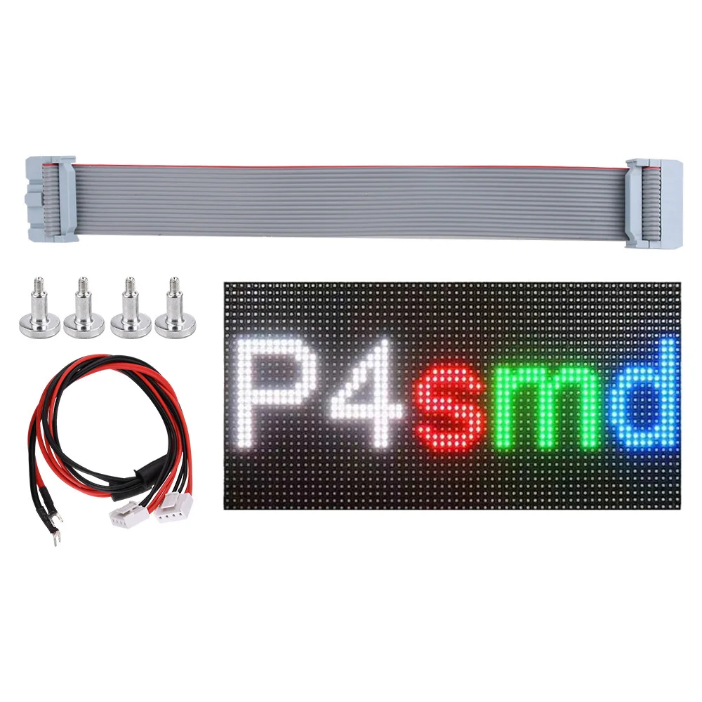 P4 LED screen panel module 64x32mm 64*32 pixels DC 4.8-5.5V SMD P4 Indoor Full color LED display panel module