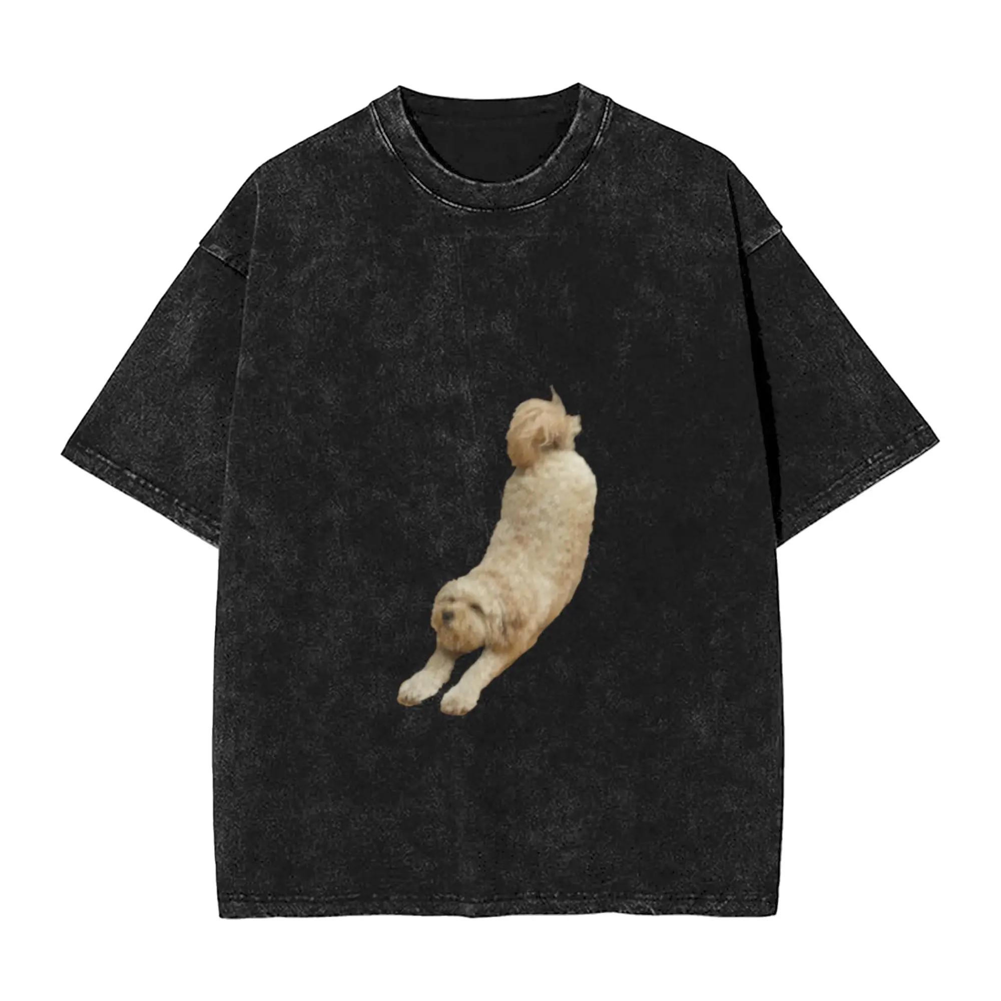 silly doggo Unique Cool A Vintage Oversized Cotton Unisex T-Shirts