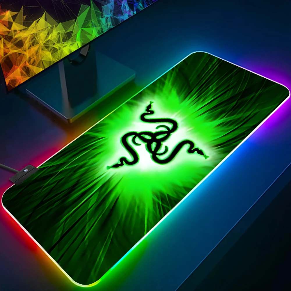 

Goliathus R-Razers Deathadder RGB Pc Gamer Keyboard Mouse Pad Mousepad LED Glowing Mouse Mats Rubber Gaming Computer Mausepad