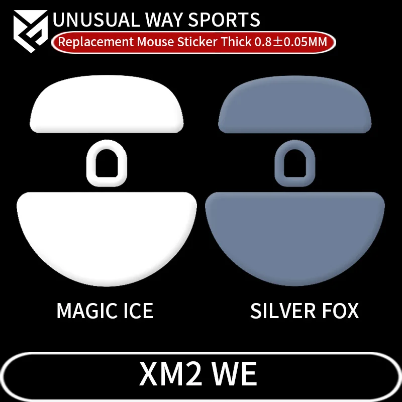 UnusualWaySports Mouse Skates Feet Endgame XM2 WE Cambered Surface PTFE Anti Collapse Magic Ice Pink Black Silver Fox
