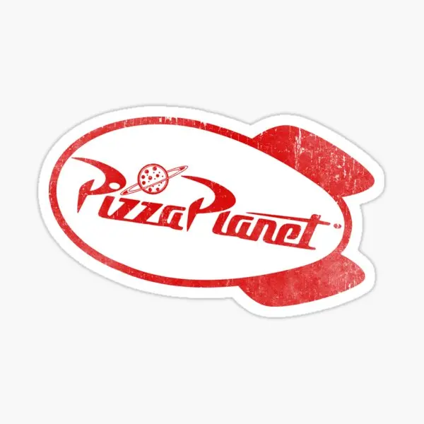 Pizza Planet  5PCS Stickers for Car Room Anime Funny Print Wall Cartoon Luggage Bumper Art Laptop Home Living Room Decorations