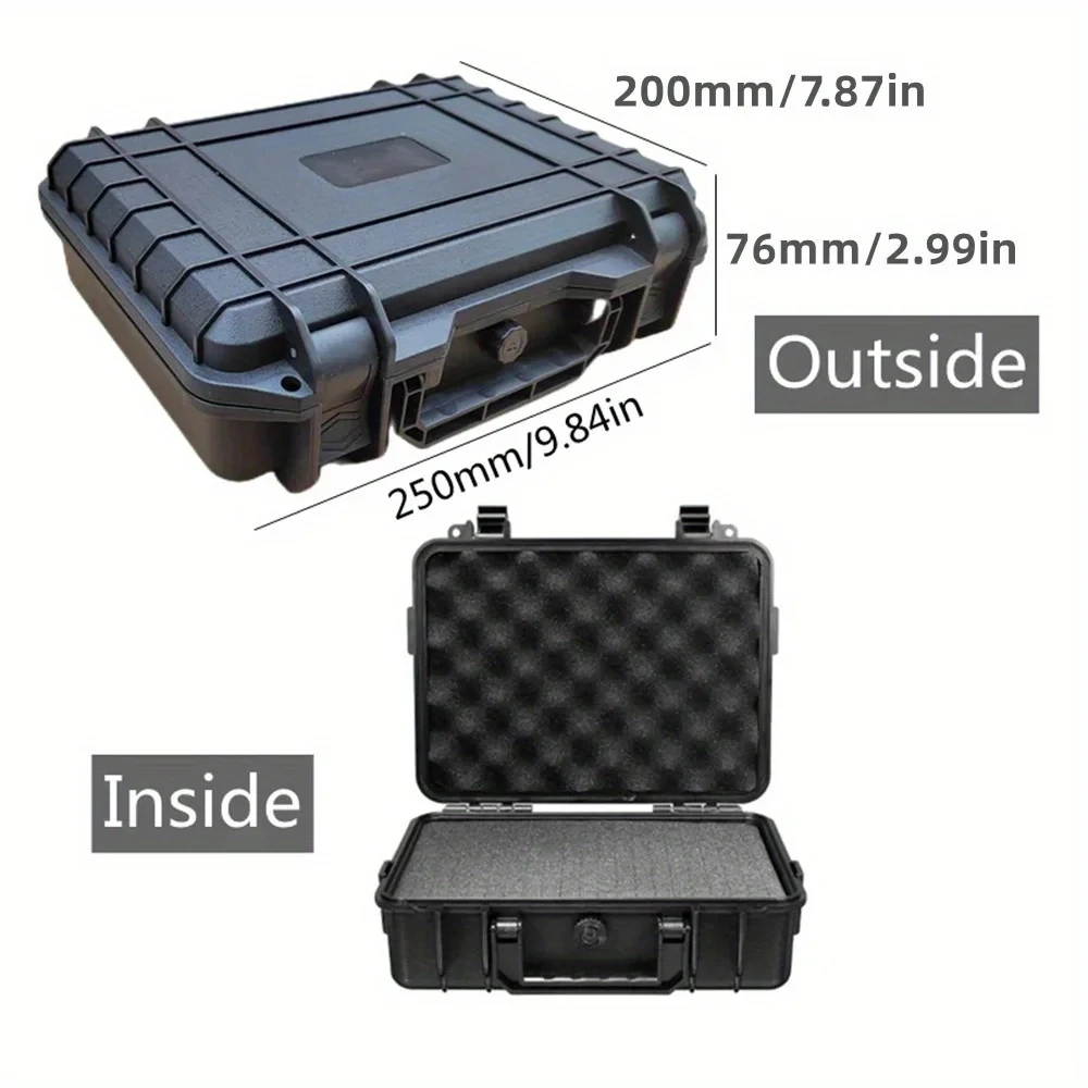1PC Hard Carry Case Bag Hardware Toolbox with Pre-Cut Sponge Storage PreCut Sponge Storage Box Safety Protector Tool Organizer