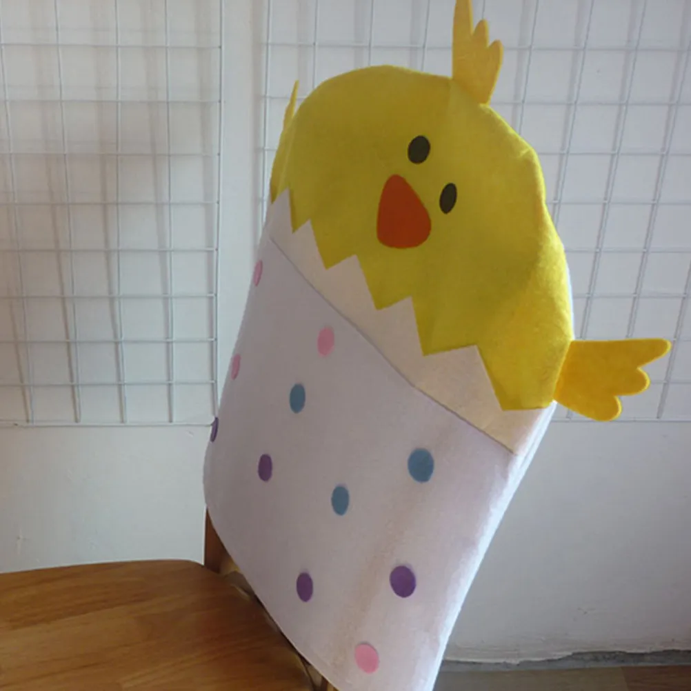 2Pcs Easter Chair Cover High Quality Fabric Reusable Washable Festive Atmosphere Chair Slipcover for Living Room