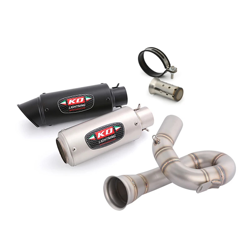 

Slip On For Zontes 703RR 2024-2026 703R 2025-2026 Motorcycle Full Exhaust System Header Link Pipe 51mm Muffler With DB Killer