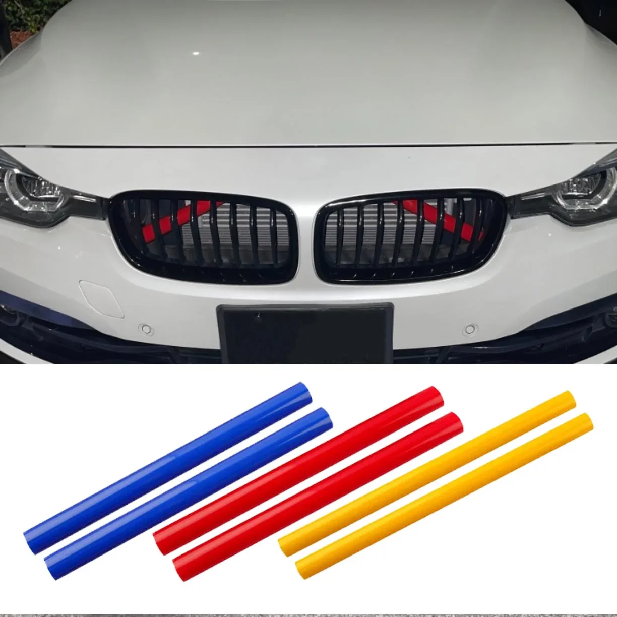 

Полоски для отделки передней решетки автомобиля для BMW G01 G02 G05 G06 G07 G30 G38 G32 G11 G12, автомобильный спортивный Стайлинг, декоративные аксессуары, наклейка