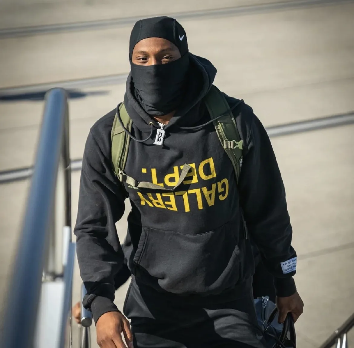 Gallery Dept Talk Inverted Basics Yellow Letters American High Street Hooded Sweater
