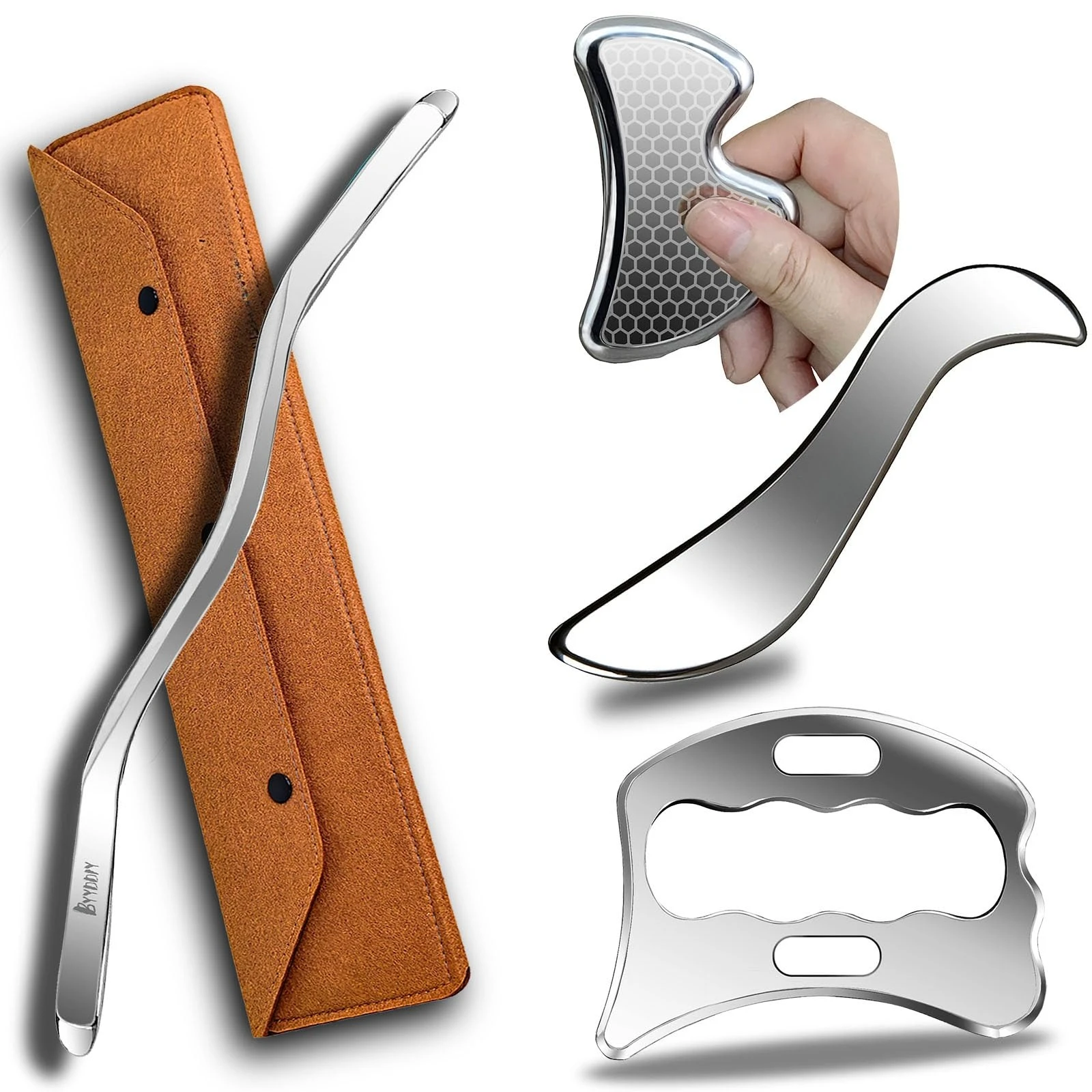 

Stainless Steel Gua Sha Tool & Muscle Scraper Tool & Gua Sha Facial Tools