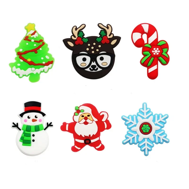 Cartoon Christmas Silicone Bracelets Toys Merry Christmas Party Decoration Santa Claus Bracelet Children Party Favors Kids Gifts