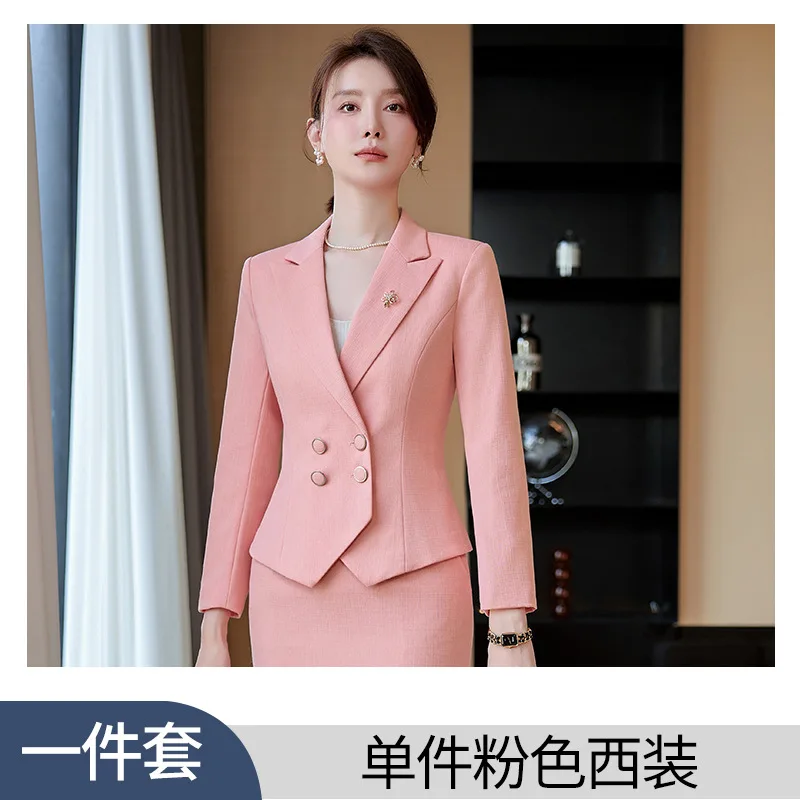 Professional Suit Bodycon Skirt Socialite Lady Style Elegant Suit Set Women Autumn Winter High-end Two-piece Suit