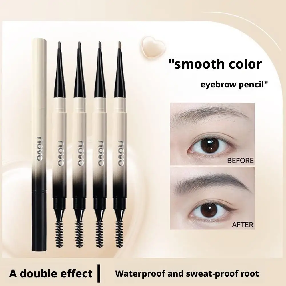 Crayon à sourcils naturel sauvage, double extrémité, couleur, résistant à la sueur, imperméable, durable, sans longue taches, sans perte, T9R9
