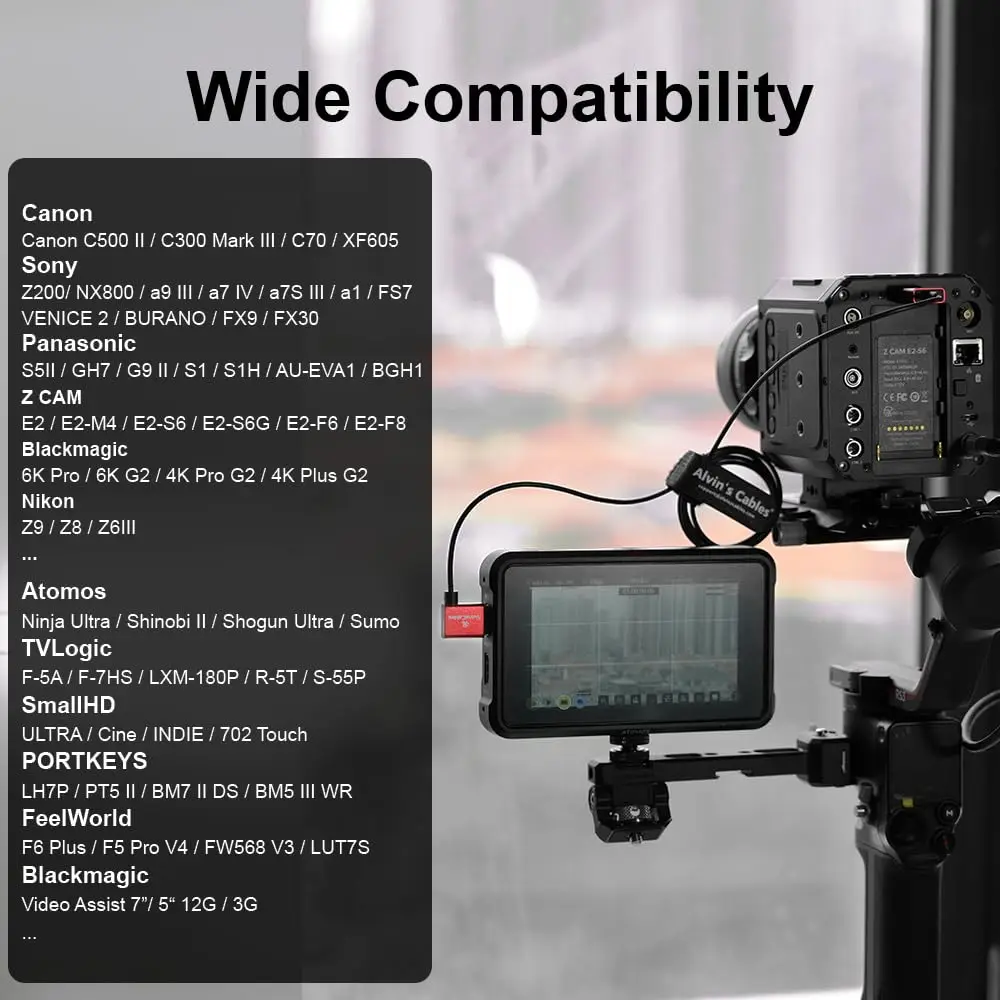 Alvin's Cables 8K 2.1 HDMI Cable 48Gbps High Speed Φ2.4mm Ultra-Thin HDMI 8K@60Hz 4K@120Hz for Canon C70, for Sony A7 A9, Blackm