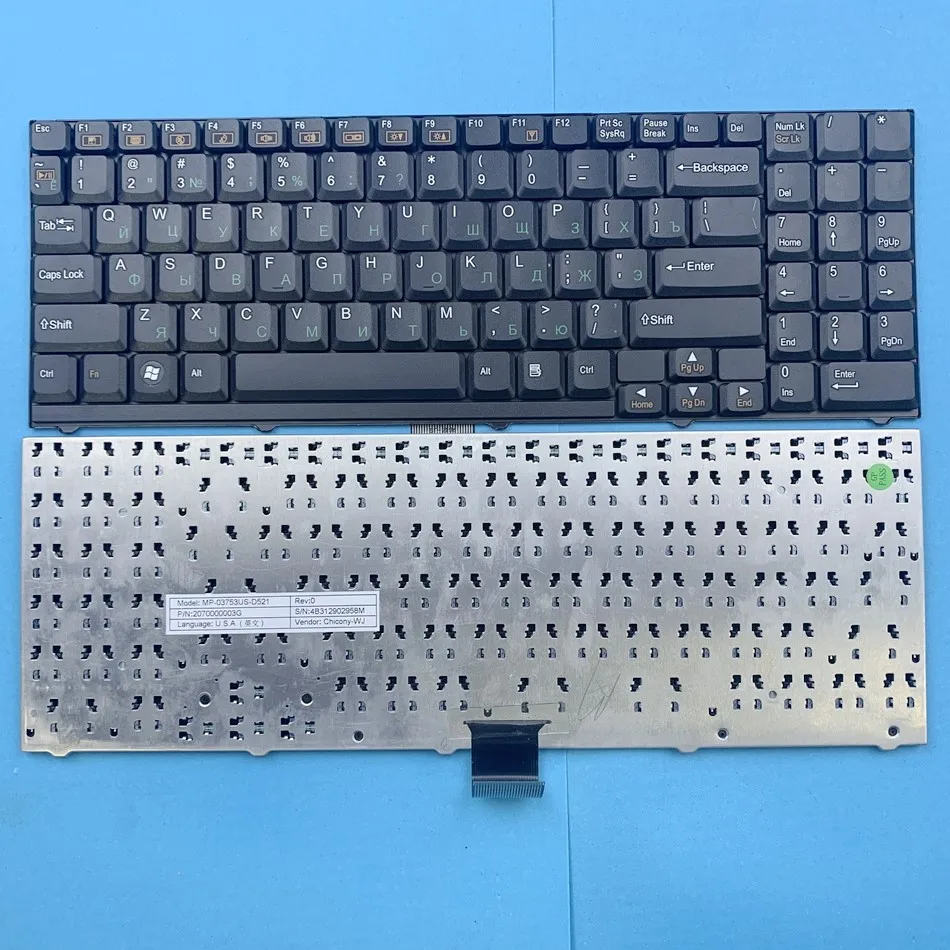 

Russian Laptop Keyboard For Clevo D9 D90 D900 D900C Series RU Layout