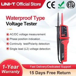 UNI-T UT15C Waterproof Digital Voltage Meter 24V~690V AC/DC Voltage Testers LCD Display Auto Range Phase Rotation Voltage Tester