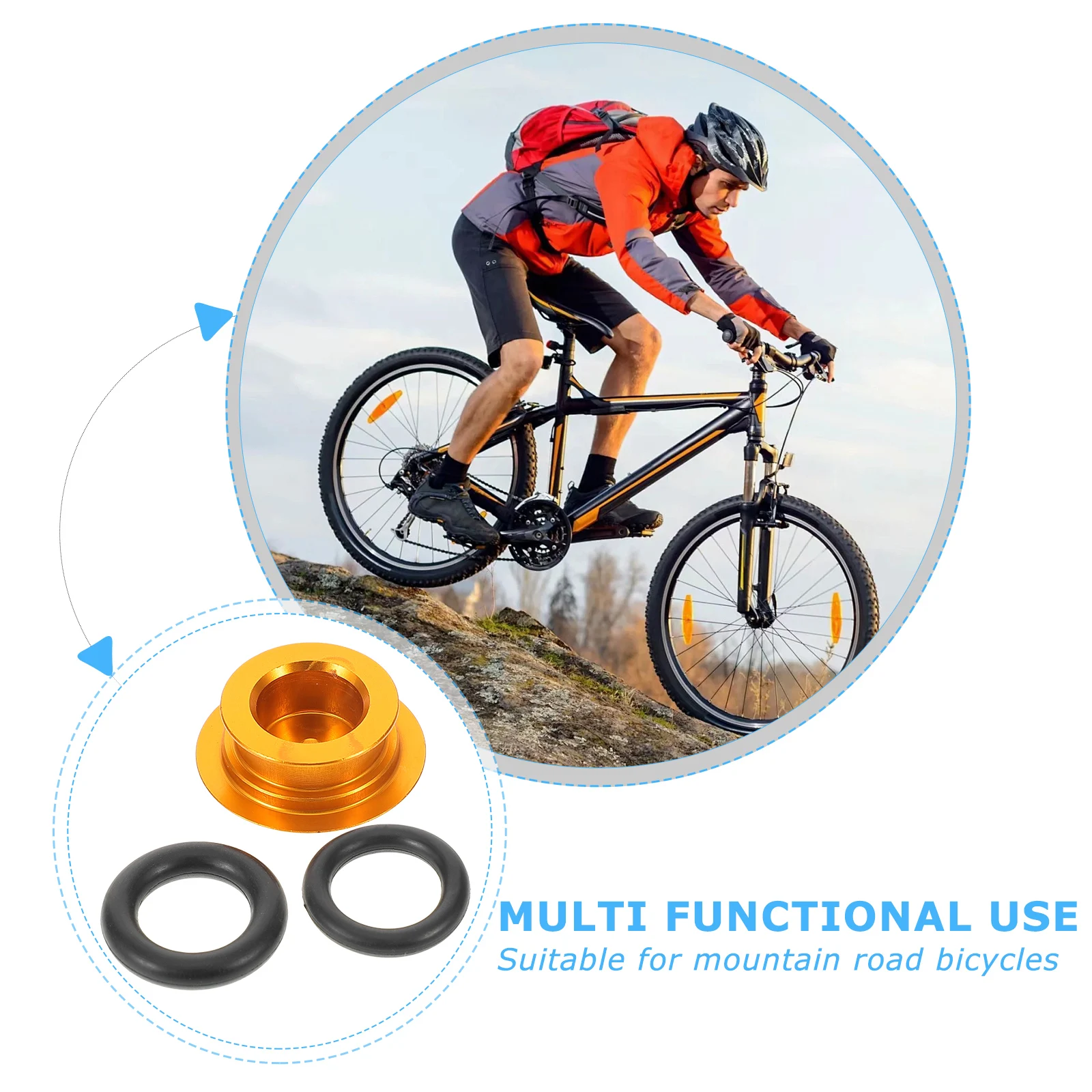 

1Set Durable Lightweight Aluminum Alloy Bike Crank Cover Protective Cap for Mountain Road Crankset Fixing Screw Bike Accessory