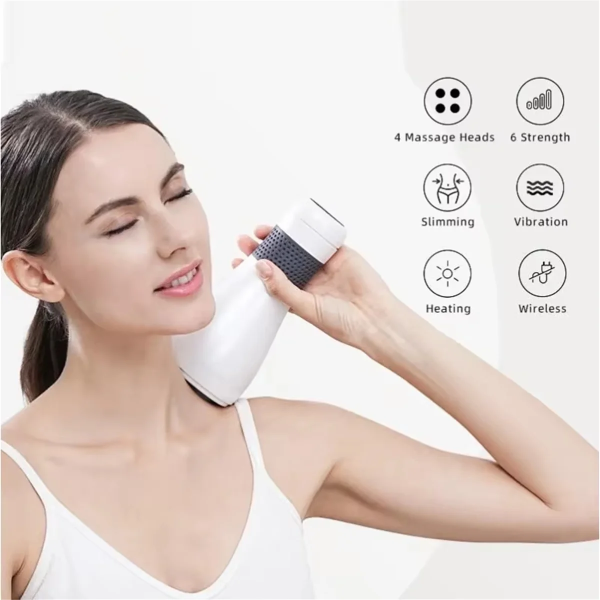 

YOE-xAnti-Cellulite Vibrating Massager Roller,Muscle Relief for Shoulder,Neck, Handheld Body Slimming Device, Portable