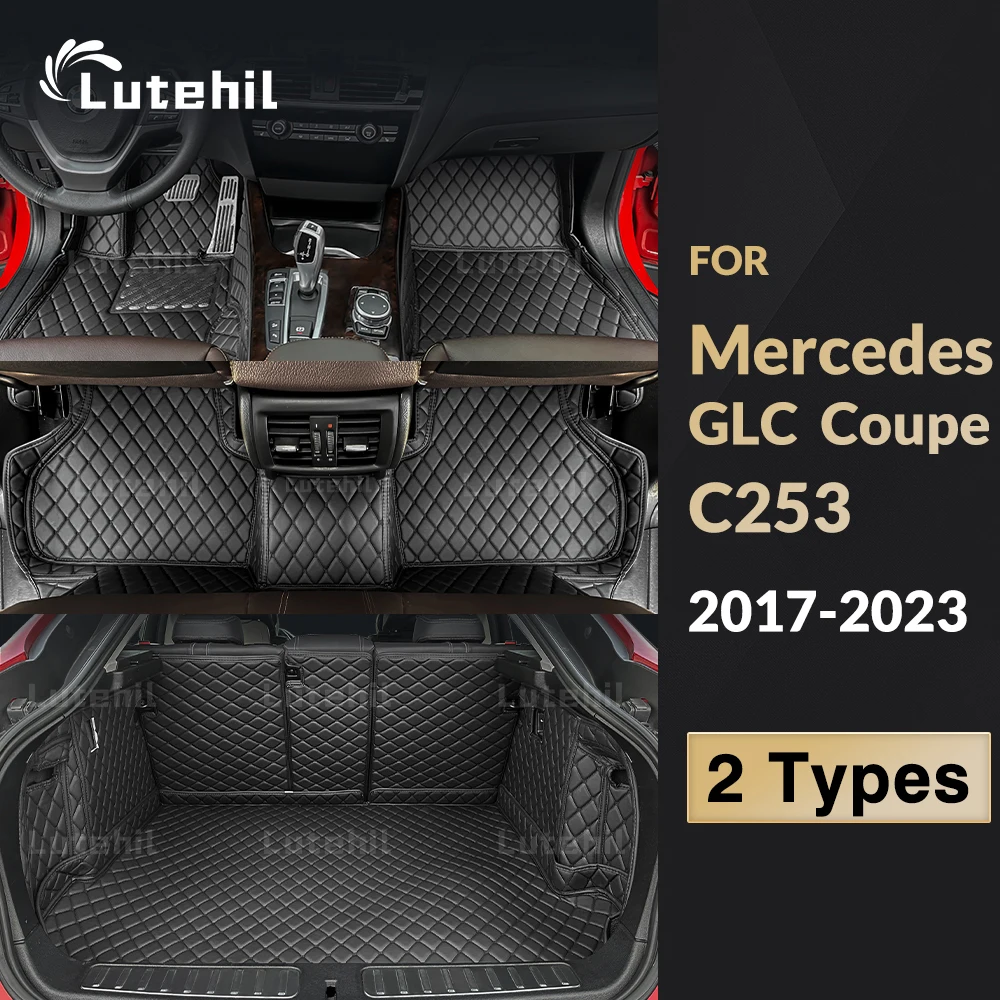 For Mercedes Benz GLC class Coupe C253 2017-2023 22 21 20 19 18 Lutehil Car floor mats Car Trunk Mat auto foot Pads