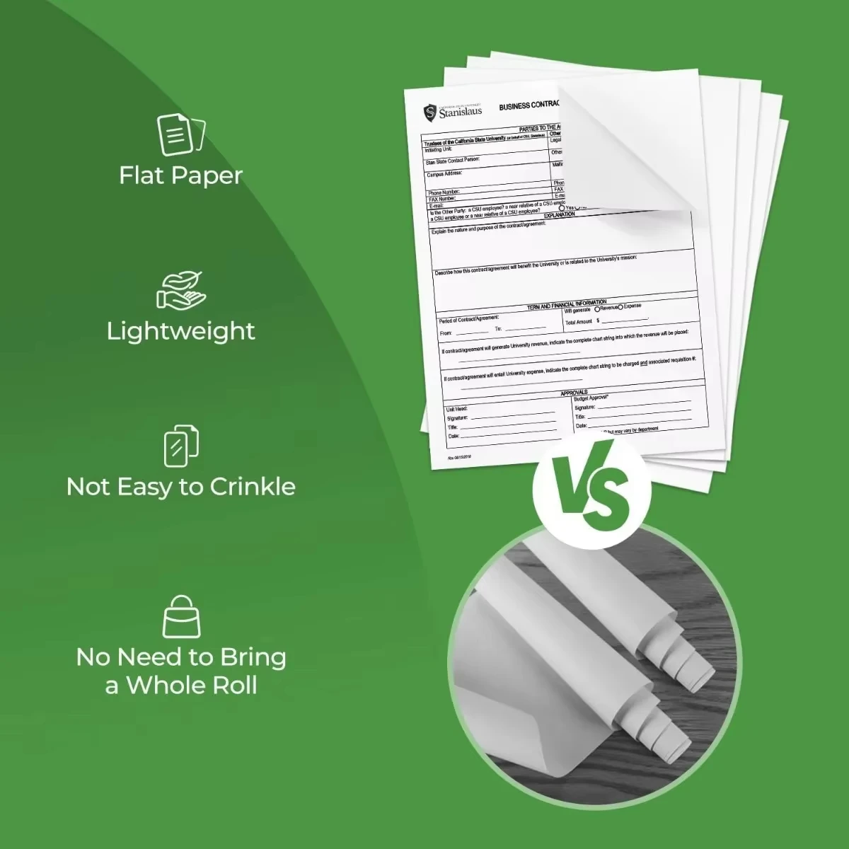 100 Sheets A4 Thermal Printer Paper, Folded Continuous Form Paper 210x297mm, Easy Tear Perforated, Fits M08F & A4 Portable Wirel