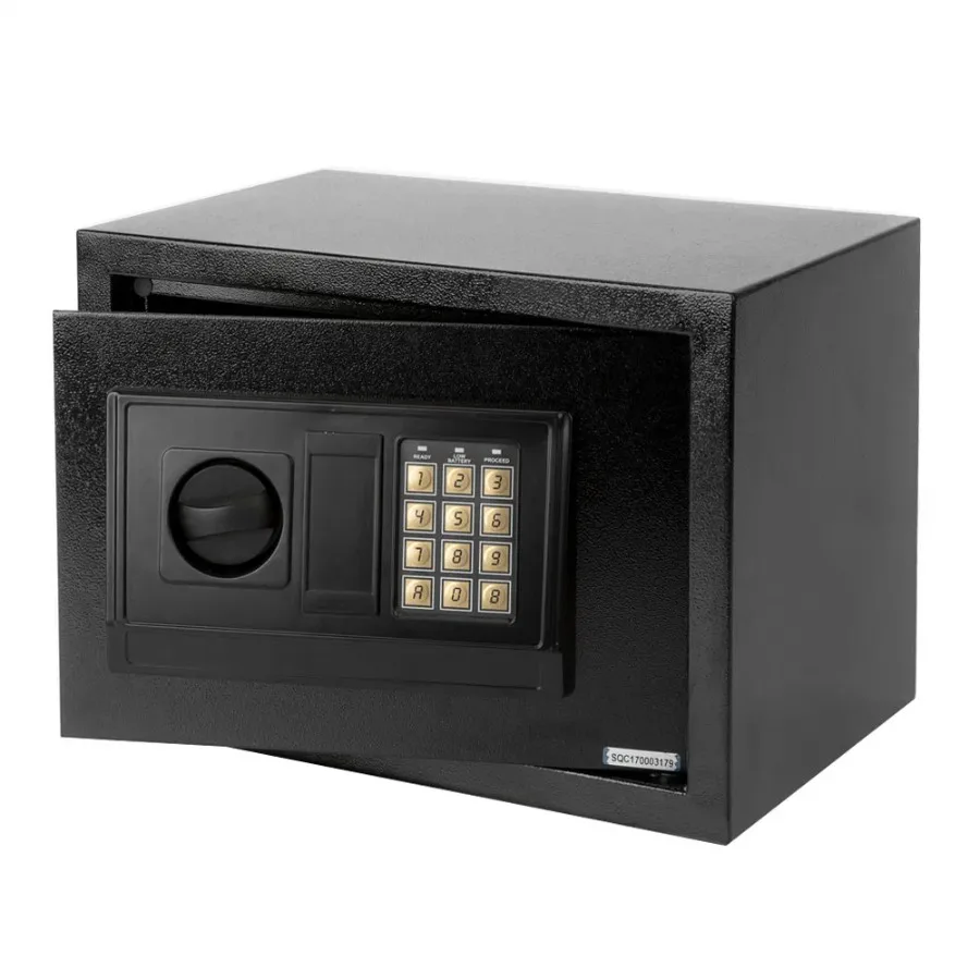 Cofre pequeño electrónico Digital de acero, caja fuerte negra para dinero en casa, sentinela segura, cajas de seguridad, cajas de seguridad, caja fuerte Digital