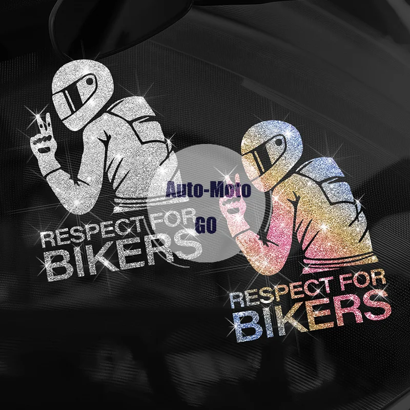 Glitter Biker Tribute Removable Vinyl Stickers Waterproof No Residue Decals for Motorcycle Car Laptop Luggage