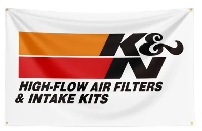 FLAGDOM 90X150CM 3X5FT K&N Flagge Polyester bedrucktes Autoteile-Banner für Dekor
