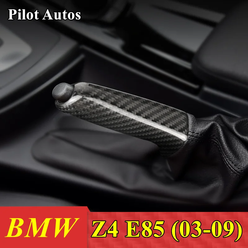 Genuine Carbon Fiber Handbrake Grips Cover For BMW Z4 E85 2003 2004 2005 2006 2007 2008 2009
