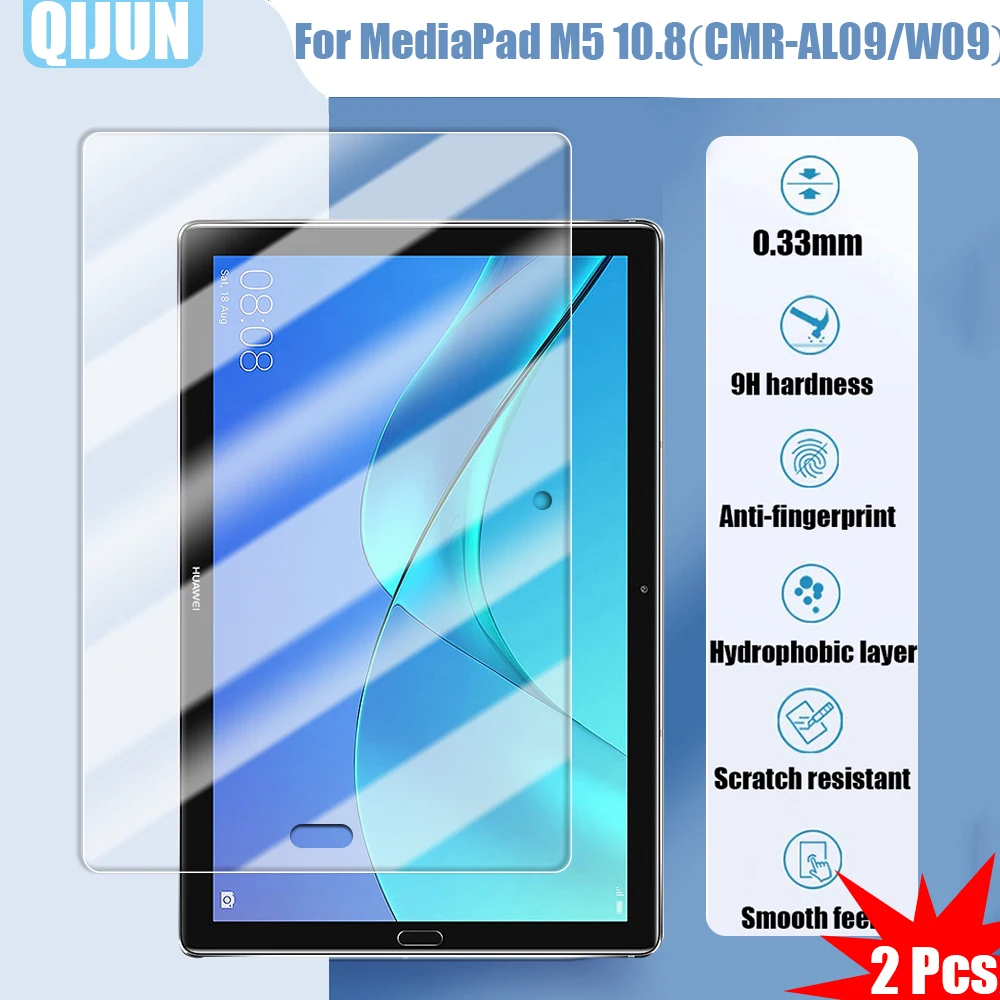 

Tablet glass for Huawei MediaPad M5 10 Pro 10.8" Tempered film Explosion proof and scratch resistant waterpro 2 Pcs CMR-AL09 W09