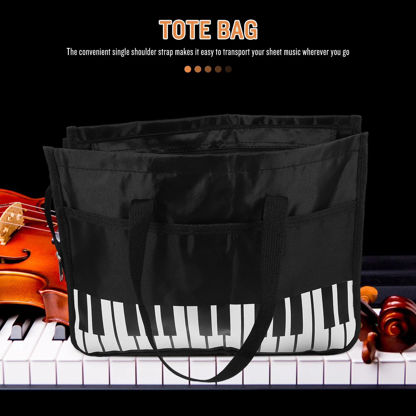 

Elegant Music Sheet Case for Pianists Durable Oxford Cloth Bag for Organizing and Carrying Sheet Music Storage Bag