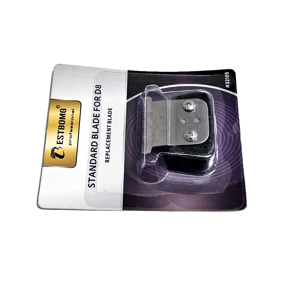 Lâmina de substituição para aparador de cabelo - Aço carbono para aparador de cabelo Andis Slimline Pro Li D7/D8 D7 # 32655 D8 # 32400 (Prata)