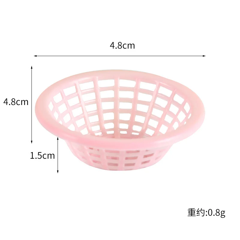 10Pcs Dollhouse Miniature Food Storage Plastic Basket Simulation Fruit Vegetable Basket Kitchen Kits Fairy Garden Decora Accesso