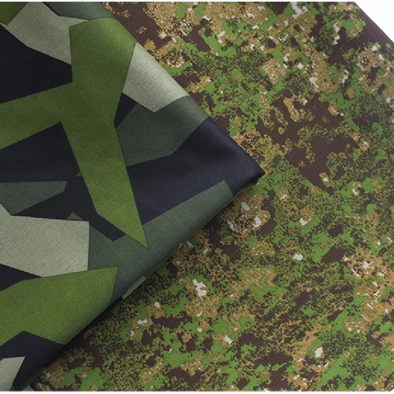 Twill Polyester Cotton Cloth Sweden Geometric Italy Camouflage Fabric Wear-resistant Cargo Pants Table Cloth DIY