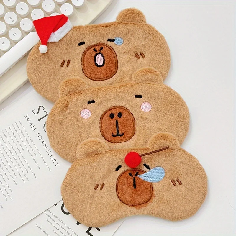 Capybara eye mask, cute sleep light-blocking eye mask, adjustable eye mask, unisple eye mask, birthday and Christmas gift - view 3