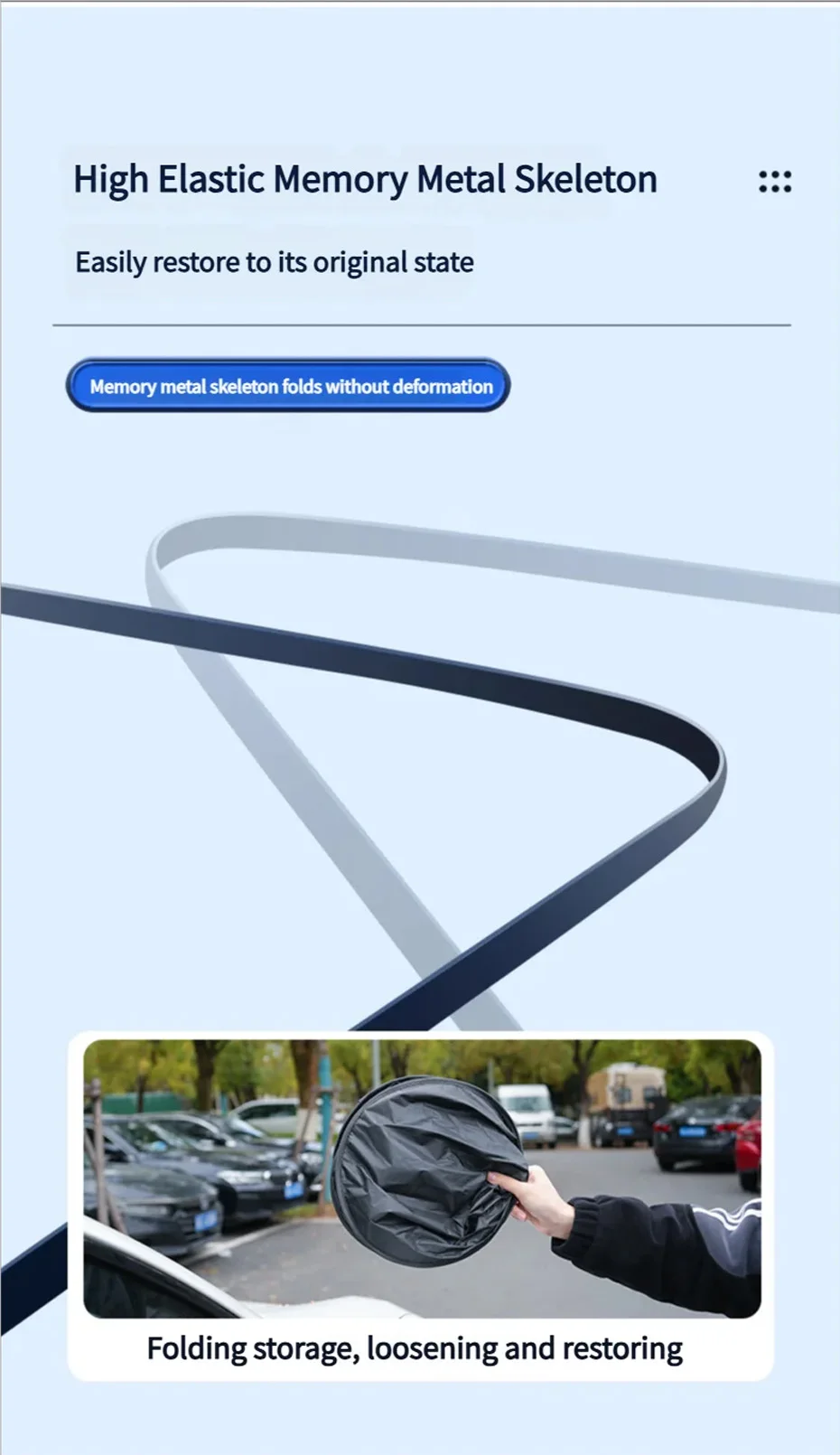 Auto-Heckscheiben-Sonnenschutz Faltbarer UV-Schutz Wärmeisolierender Vorhang Auto-Heckfenster-Sonnenschutzabdeckung Passend für die Meisten Autos SUVs – Detail 8