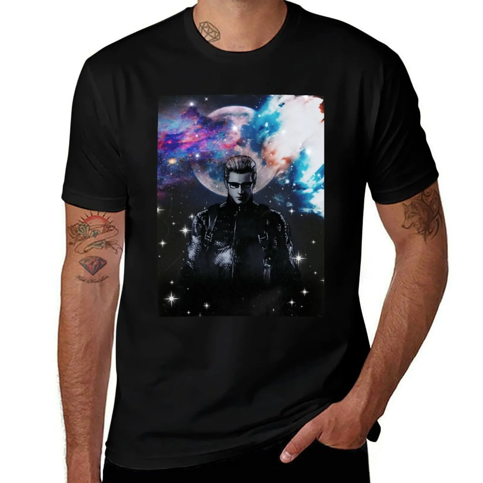 Galaxy Wesker T-Shirt Retro Style Print Casual Top T-Shirt
