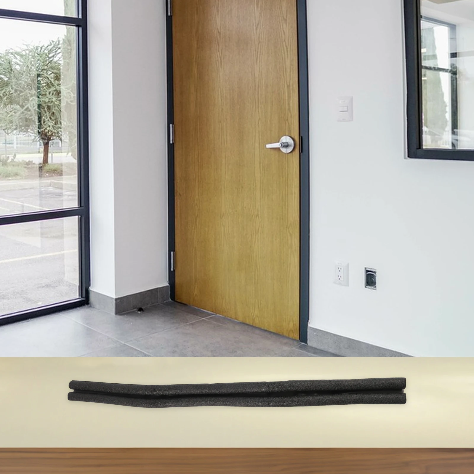 1pc Under Door Draft Guard Stopper Soundproof Door Bottom Sealing Strip Home Hardware Accessories Double Sided Excluder Foam